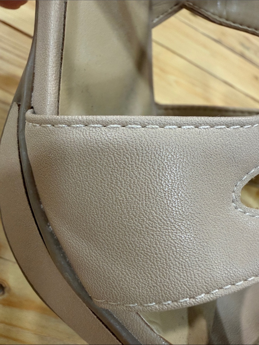 Naturalizer Beige Strappy High Heel Sandals - Picture 7 of 7